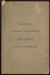 Title page of Caroline Southwood Hills' "Memoranda of observations and experiments in education", call number 12448.