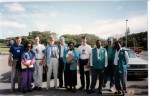 Jean Augustine posing with fellow United Nations election observers, including fellow MP Svend Robinson, at 1994 South African elections. Image no. ASC04494.