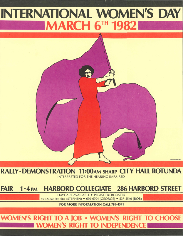 Poster for International Women's Day for March 6, 1982.